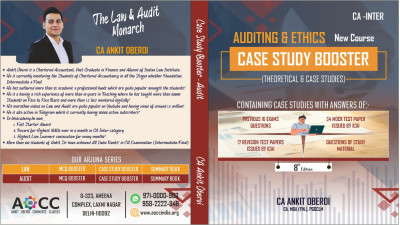 AUDITING & ETHICS – CASE STUDY BOOSTER – CA INTERMEDIATE B&W - MAY 2026/SEP 2026/ JAN 2027